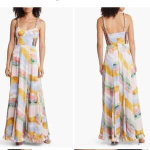 Hutch Colorful Striped Maxi Dress